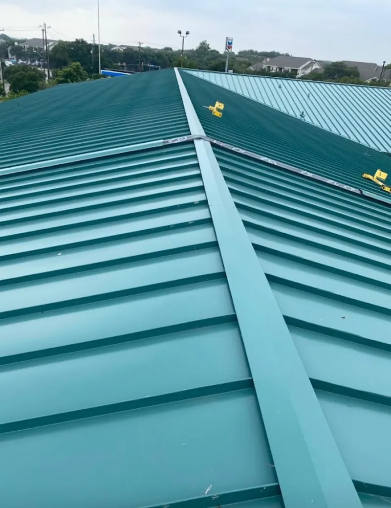 Green commercial metal roof ridge and valley for Metal Roof Repair in McCook